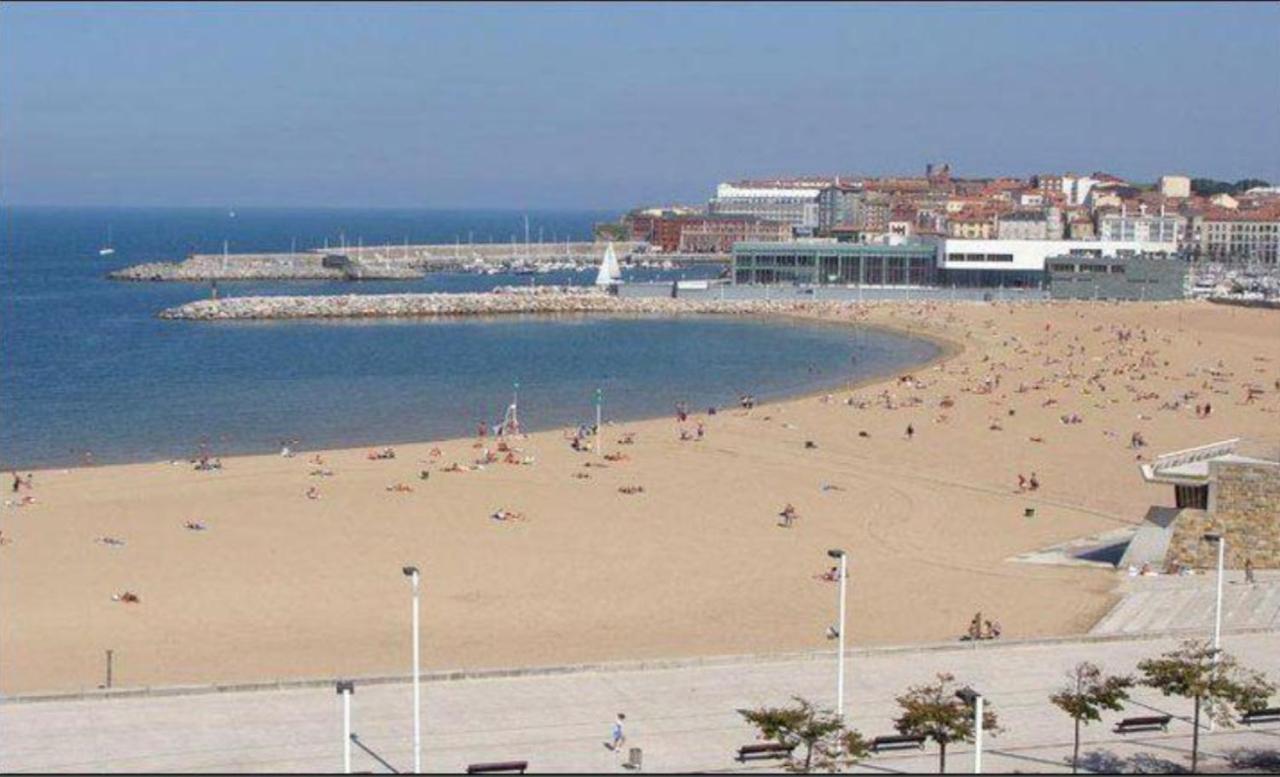 Apto. Vista Playa Poniente Gijón Exterior foto